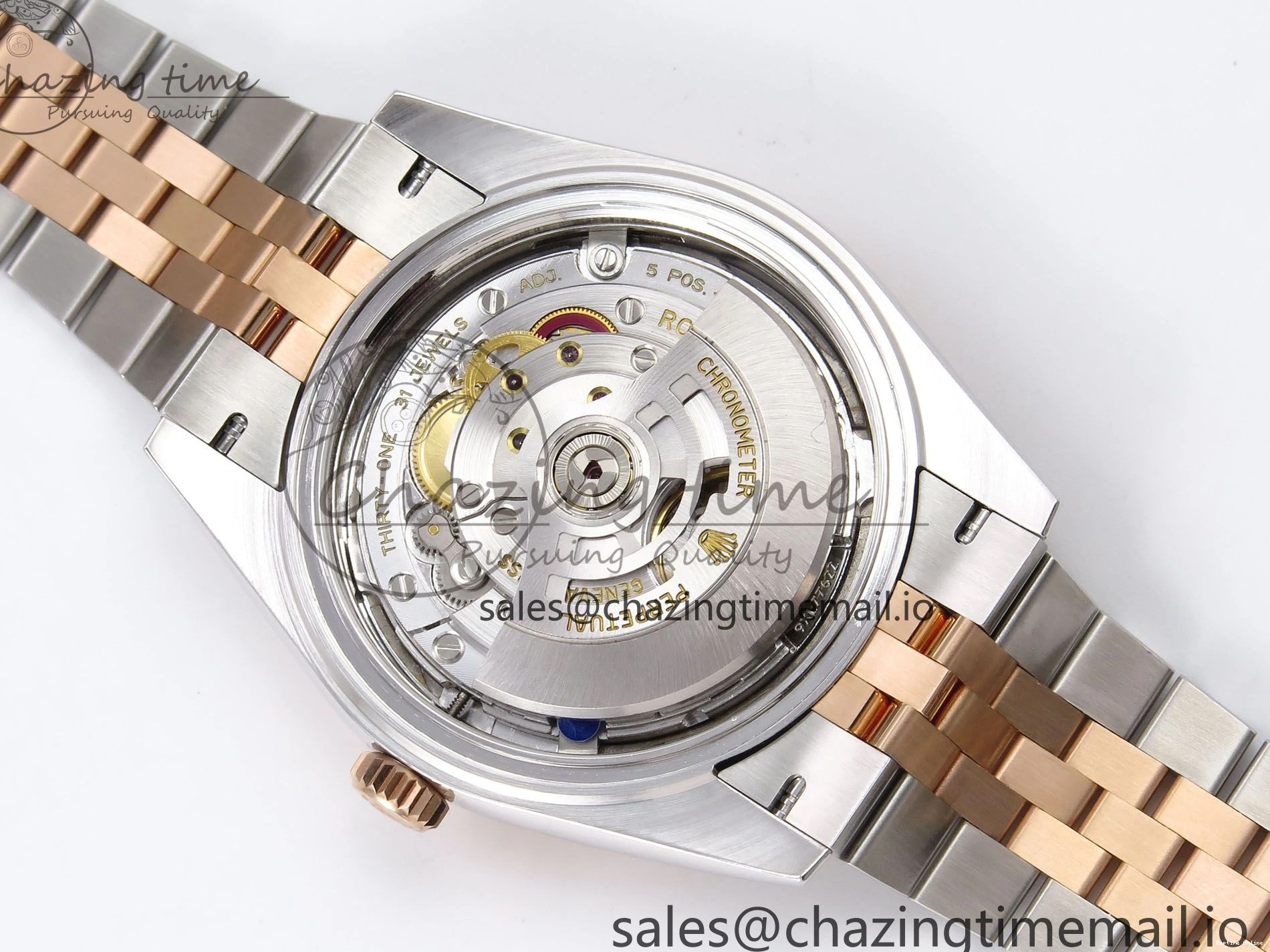 0214 DateJust 41 126331 ARF 1:1 Best Edition 904L Steel Gray Dial Green Roman Marker on SS RG Jubilee Bracelet SH3235（Gain Weight） FastDry 1103